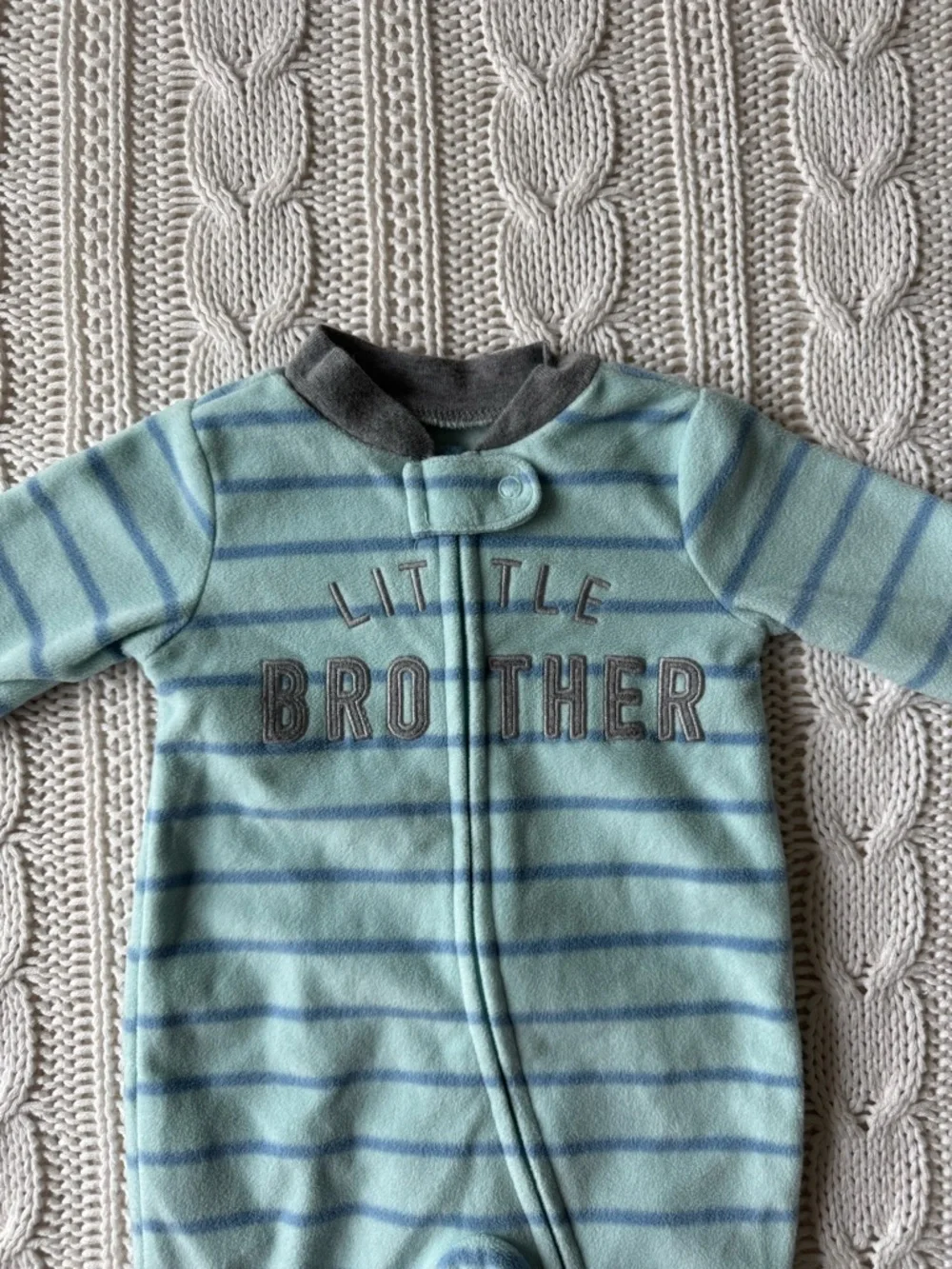 Carter's Mint and Blue Striped 